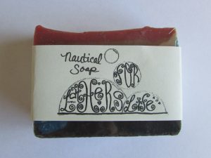 Nautical Soap For Men in a Partial Charcoal Soap Bar